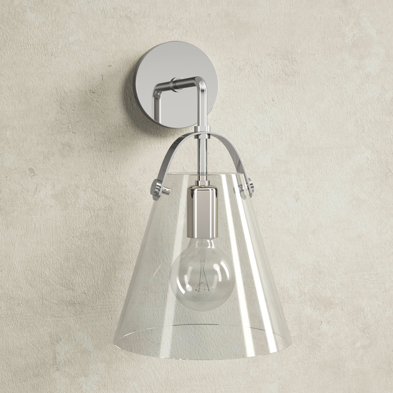 Genovia Flitwick 1 - Light Armed Sconce, Polished Nickel