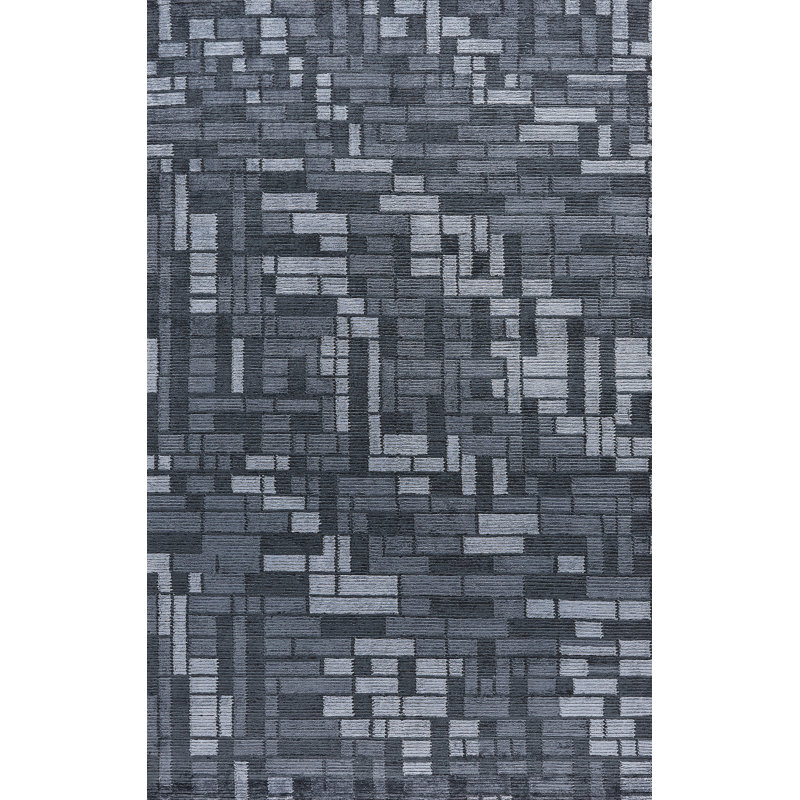 Keystone Wool Area Rug in Gold/Ivory, Rectangle 2' x 3'
