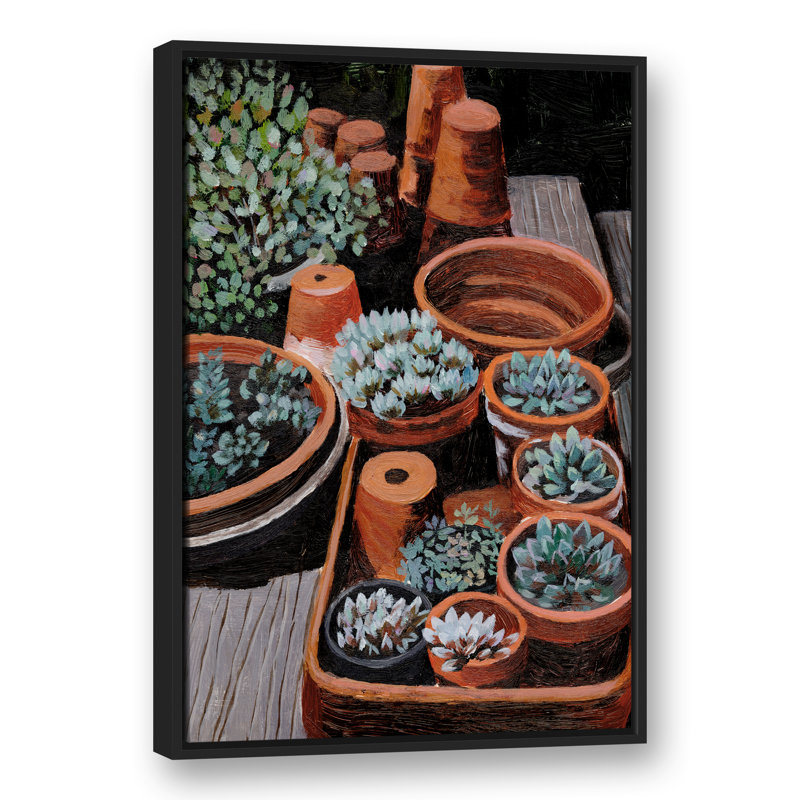 Plantes d'arrière-cour - Imprimé, Cadre flottant noir, H 37,75 po x l 25,75 po x P 1,75 po