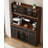 Freestanding Buffet Storage Cabinet With Hutch,large Coffee Bar With 6 Drawers,4 Cabinets With Adjustable Shelves