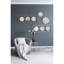 Décoration murale trois miroirs - blanc doré, flair moderne, 15,7 x 43,3 pouces