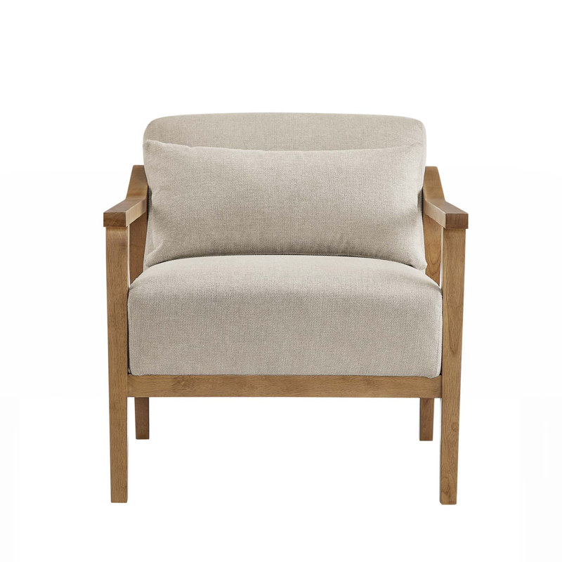 Fauteuil d'appoint avec coussin lombaire Reagan, Off White
