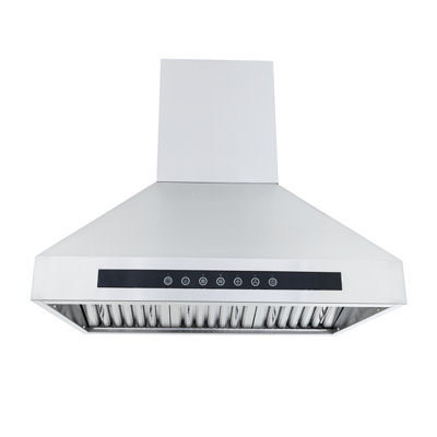 Hotte de cuisine professionnelle PROLINE de 60 pouces, conduit, 1200 CFM, acier inoxydable, lumières DEL, écran tactile ACL, moteur de ventilateur ULTRA-SILENCIEUX, 4 vitesses, garantie de 3 ans