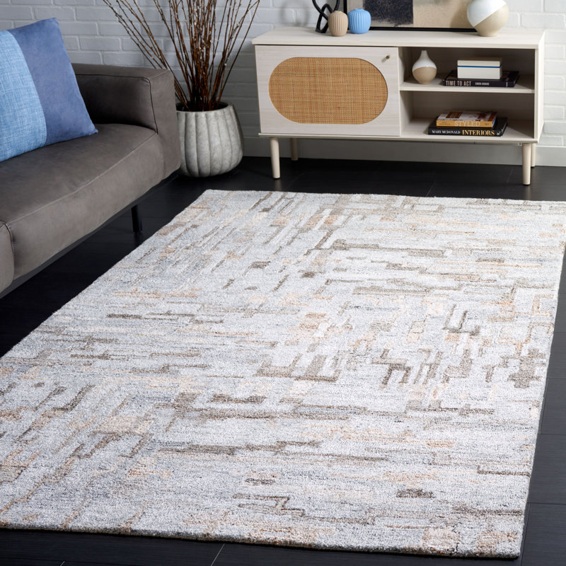 Tapis à motif géométrique Raakel, Rectangle 6 pi x 9 pi