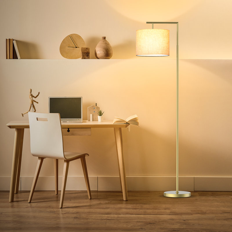 Lampe sur pied arquée 64 po Haileyville, Or