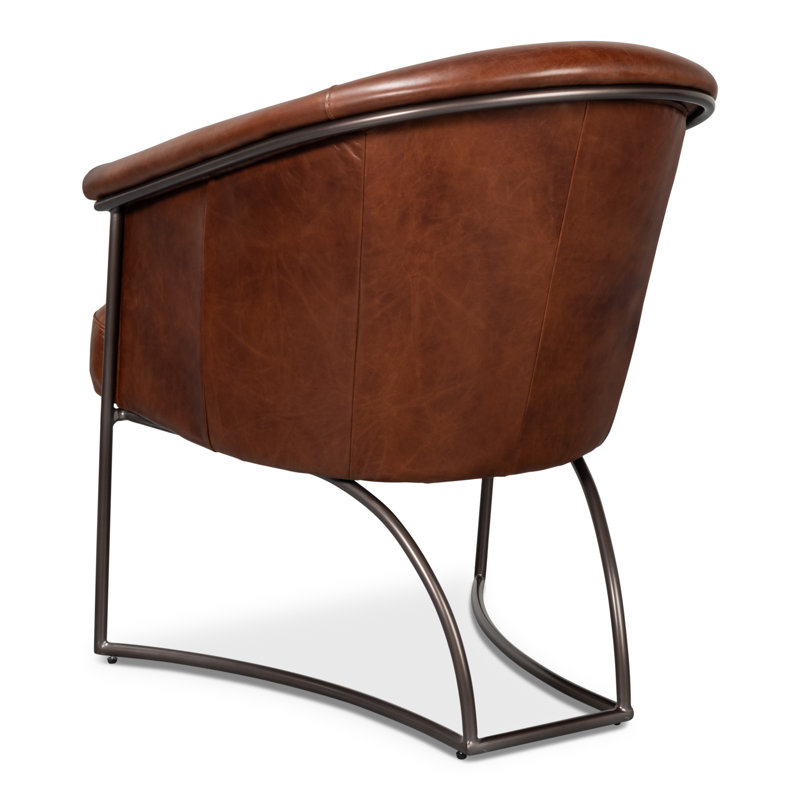 Nagel Armchair, Brown Genuine Leather