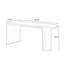 Bureau en bois massif noir demi-cercle-416582424