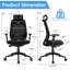 Fauteuil de direction pivotant à dossier haut avec accoudoirs 3D Inbox Zero
