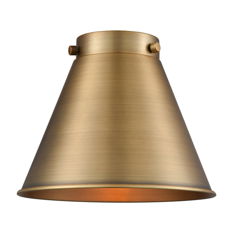 Donovan Steel Armed Sconce, Brushed Brass, Brushed Brass, 6 Watt Vinage LED Bulb