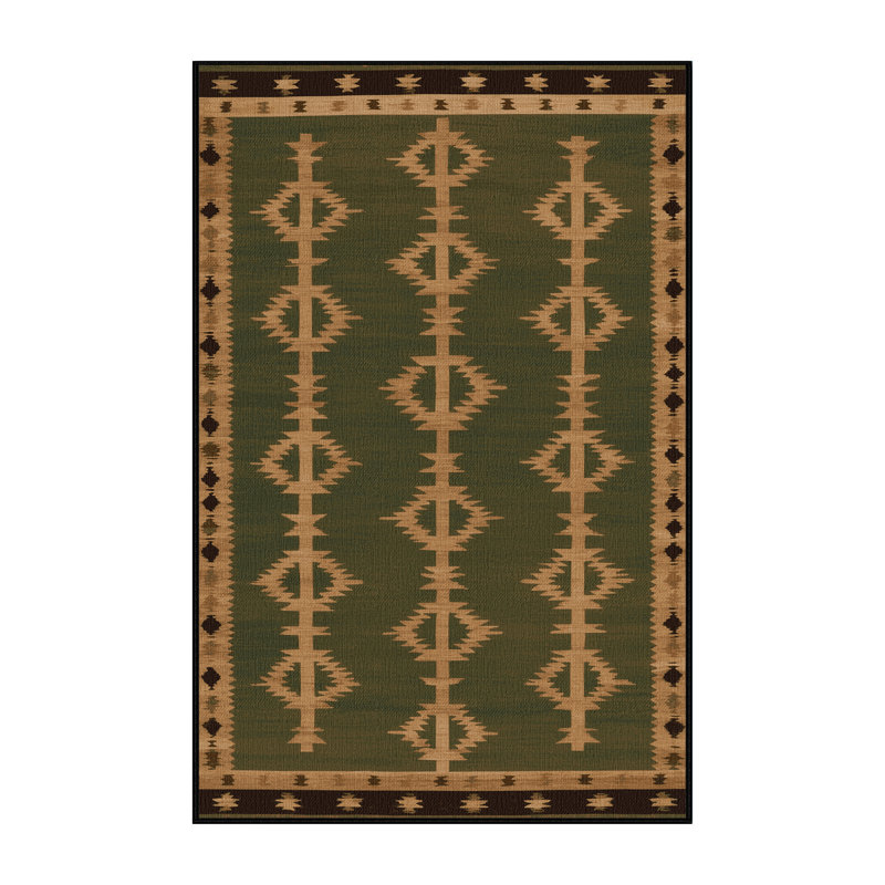 Washable Mesquite Tree Southwestern Area Rug, Rectangle 6' x 9'