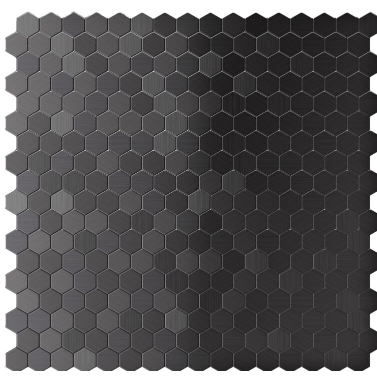Speed tiles Linear 11.97'' W x 12.09'' L Metal Peel and Stick Mosaic Tile &  Reviews