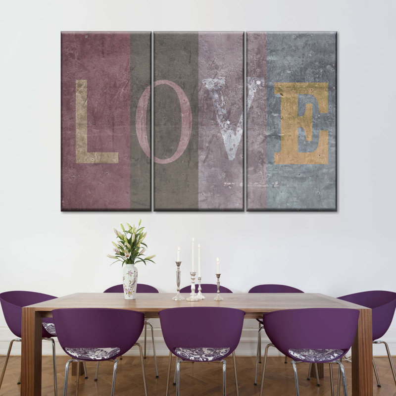 Impression sur toile, "Love sign", H 38 po x l 24 po x P 1,25 po