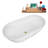 59" Streamline Freestanding Tub and Tray With Internal Drain-101686115