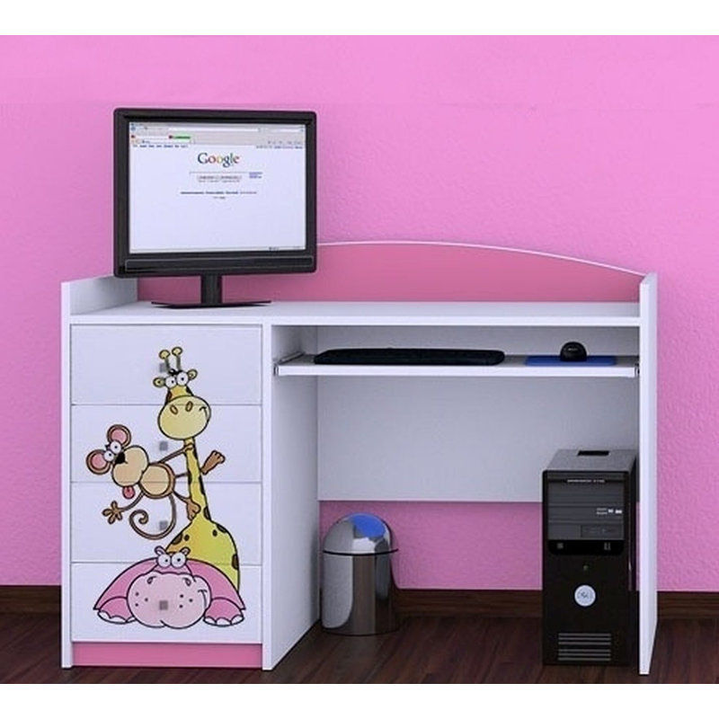 Toulouse 125cm Computer Desk, Pink