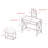 Kayli Glass and Metal Makeup Vanity Set with Stool -1761520980