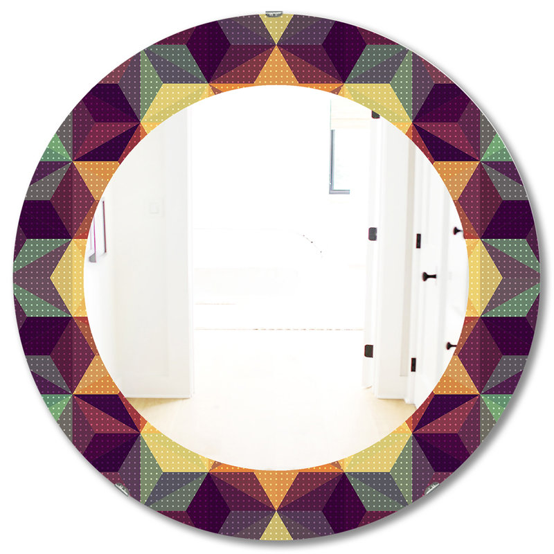 Miroir mural Triangular Colourfields 31, H 31,5 po x l po