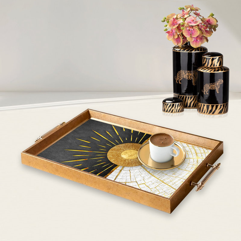 Elegant Glass Tray, 19.7 x 11.4 x 1.4 inches | 100% Durable Glass Construction | Easy to Clean with Damp Cloth | Ideal for Serving, Decorative Display, and Organizing | Stylish Addition to Home Décor