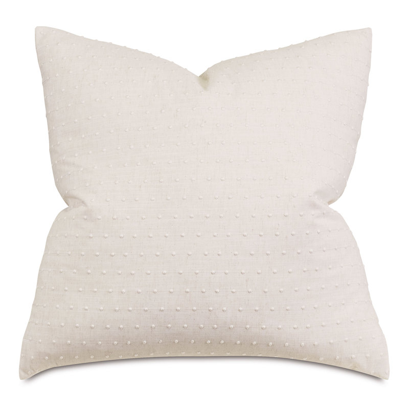 Clearview Polyester Polka Dots Sham Set, Euro, Cream
