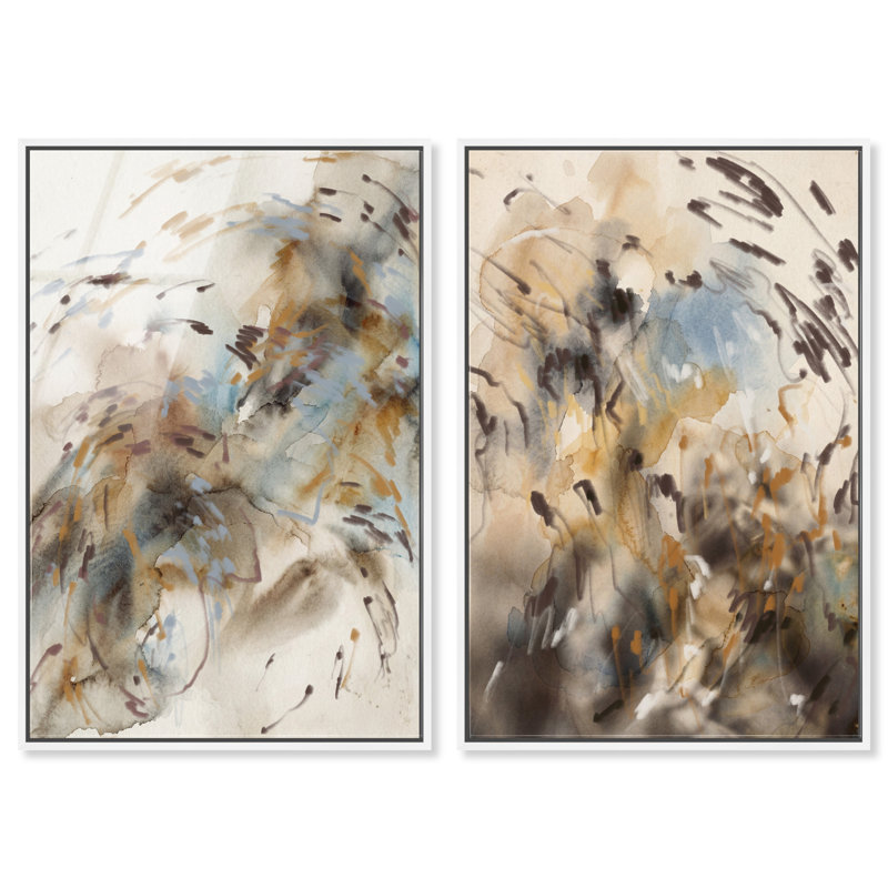 Mindfulness Set Set by Oliver Gal, 92"H x 62"W, White Floater Frame