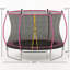Trampoline de 10 pieds pour l'extérieur, récréatif avec enceinte en filet, poteaux courbés et housse de ressort de sécurité pour enfants adultes, approuvé ASTM, rouge-130774657-130774659