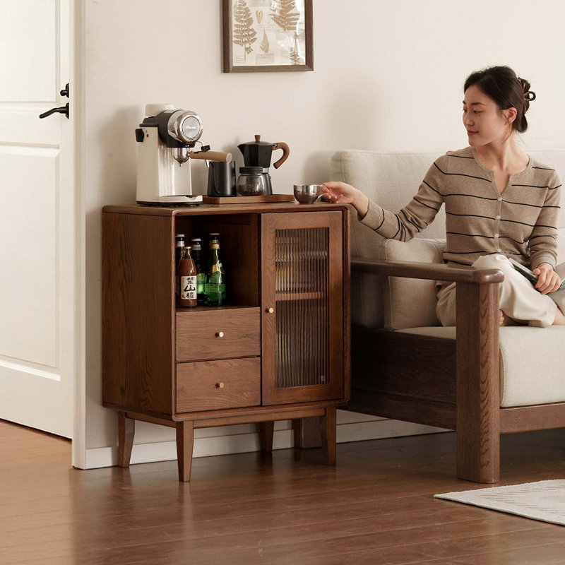 Solid Wood Accent Chest, Brown Oak