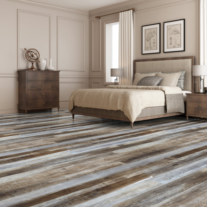 Plancher de vinyle auto-adhésif 0,06 po l 6 po x L 36 po (ensemble de 36)
