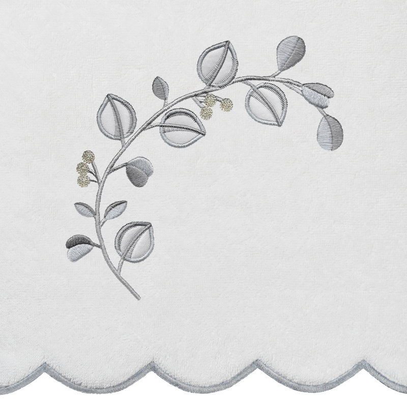  Ensemble de serviettes 100% coton WILD BRANCH 3PC, Blanc / Gris, Ensemble 3 serviettes de bain