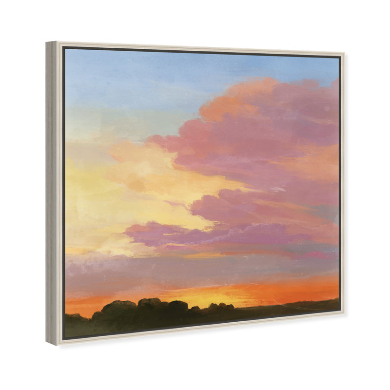 Perfect Sunset Print by Oliver Gal, 13" H x 13" W, Silver Floater Frame