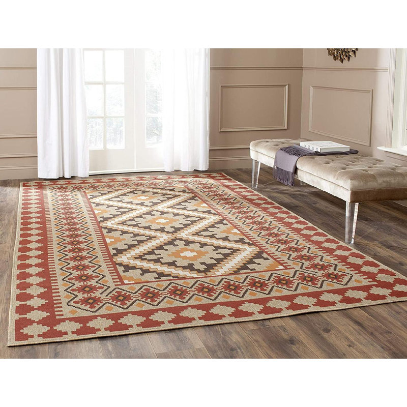 Tapis intérieur / extérieur en polypropylène tressé à la machine Ilvo, Rectangle 2 pi 7 po x 5 pi