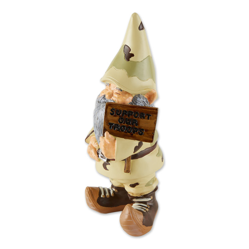 Support Our Troops Military Gnome | Patriotic Garden Statue