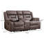 Causeuse inclinable manuelle à coussins multiples avec console Chelliah Fordwich-900347181