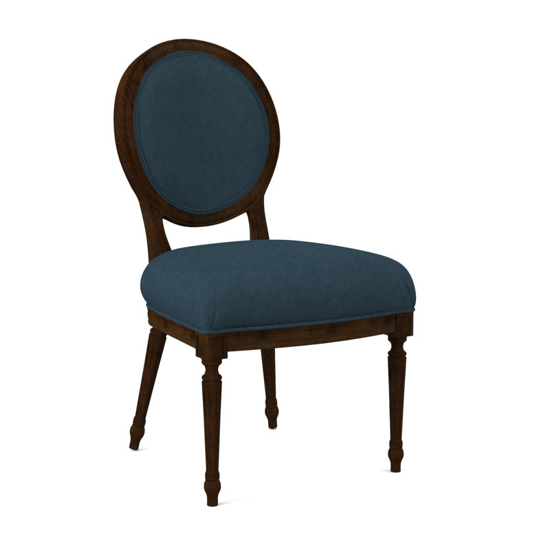 Chaise d'appoint Dauphin, Noyer noir, Lagon Margaret