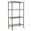 4 étagères grillagées robustes - Rouille - Rangement pour la cuisine, le garage, la salle de bain, P 35,06 po x l 18,16 po H 63 po, poteaux de soutien ultra-épais de 25 mm, 4 tablettes ventilées, configuration métallique réglable silencieuse