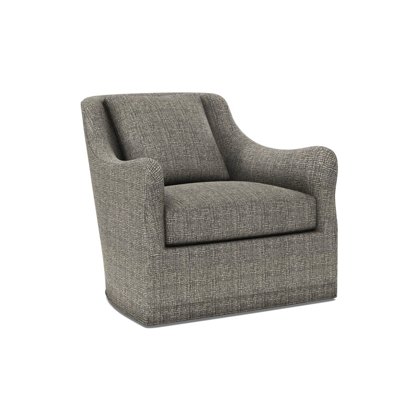 Arcadia Sculpted Arm Swivel Chair, Boundless Slate