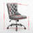 Chenille Upholstered Tufted Button Home Office Chair with Chrome Metal Base,Adjustable Desk Chair Swivel Office Chair-507711137-515824642
