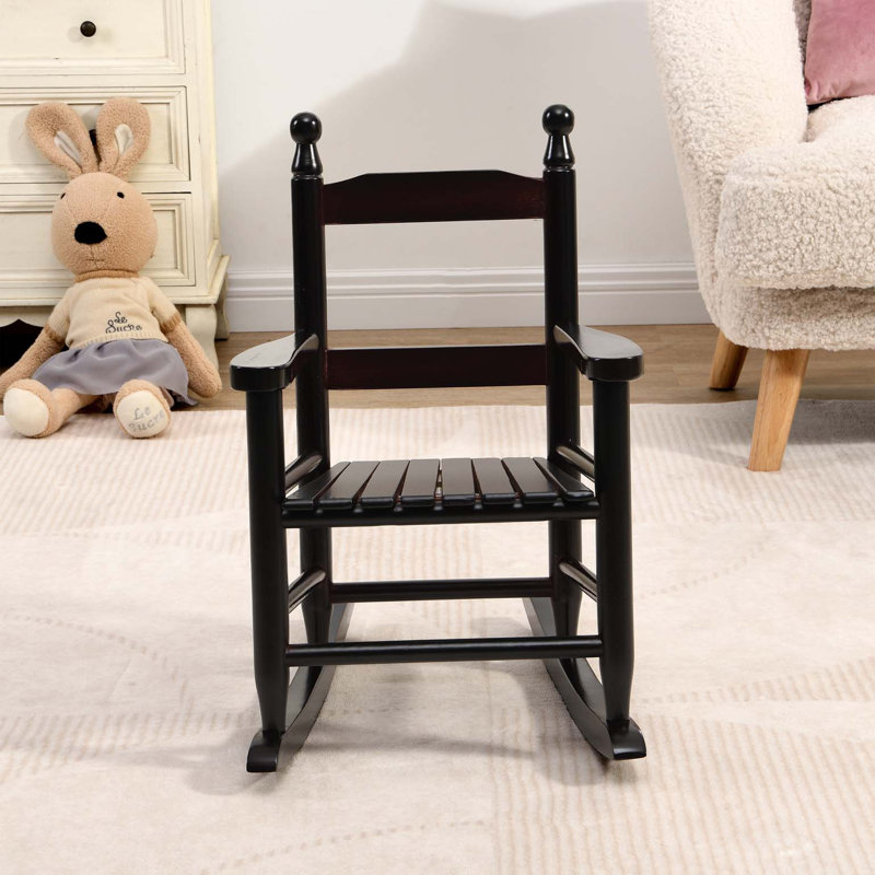 Chaise berçante pour enfants-Intérieur ou extérieur-Convient aux enfants, Espresso