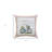 17" X 17" Light Pink Checkered Easter Bunny On Bicycle Throw Pillow