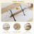 Ibrahim 71" Dining Room Set,Tempered Glass Dining Table Set With Metal Frame-122810845-123282724