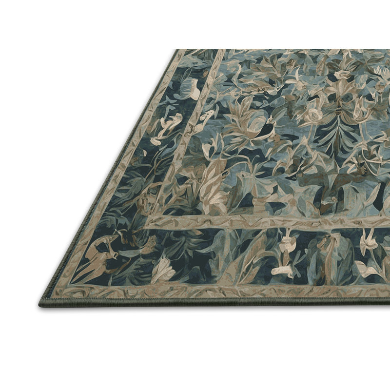 Silky Soft Plush Green Area Rug, Rectangle 4' x 6'
