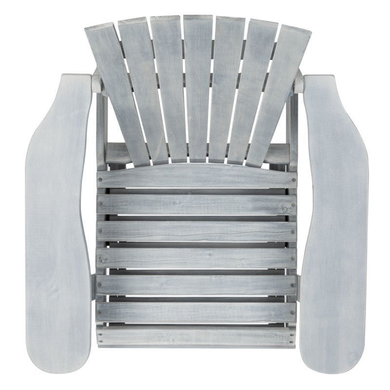 Chaise Adirondack en bois massif Sesco, Gris cendré