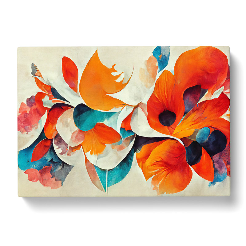 Modern Abstract Flowers Vol.8 - Wrapped Canvas, 35cm H x 50cm W x 3cm D