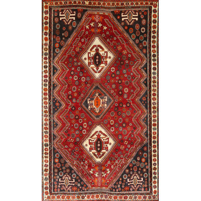 Tapis traditionnel rouge / beige / noir