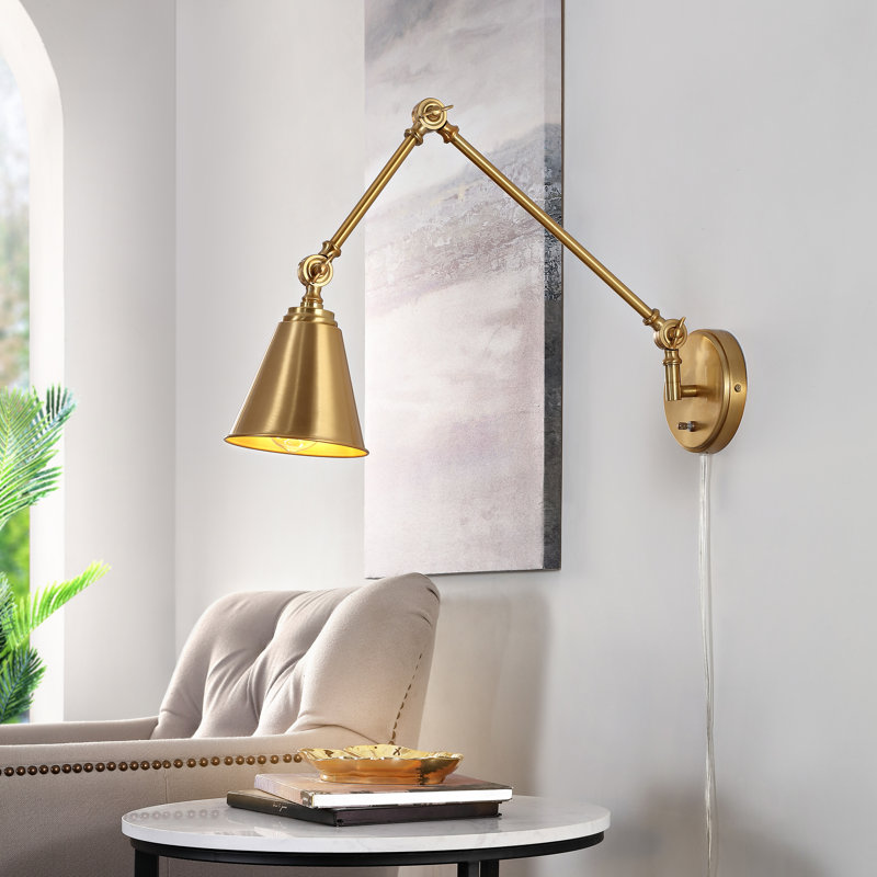 Kensley 21'' Brass Gold Industrial-Chic Wall Sconce