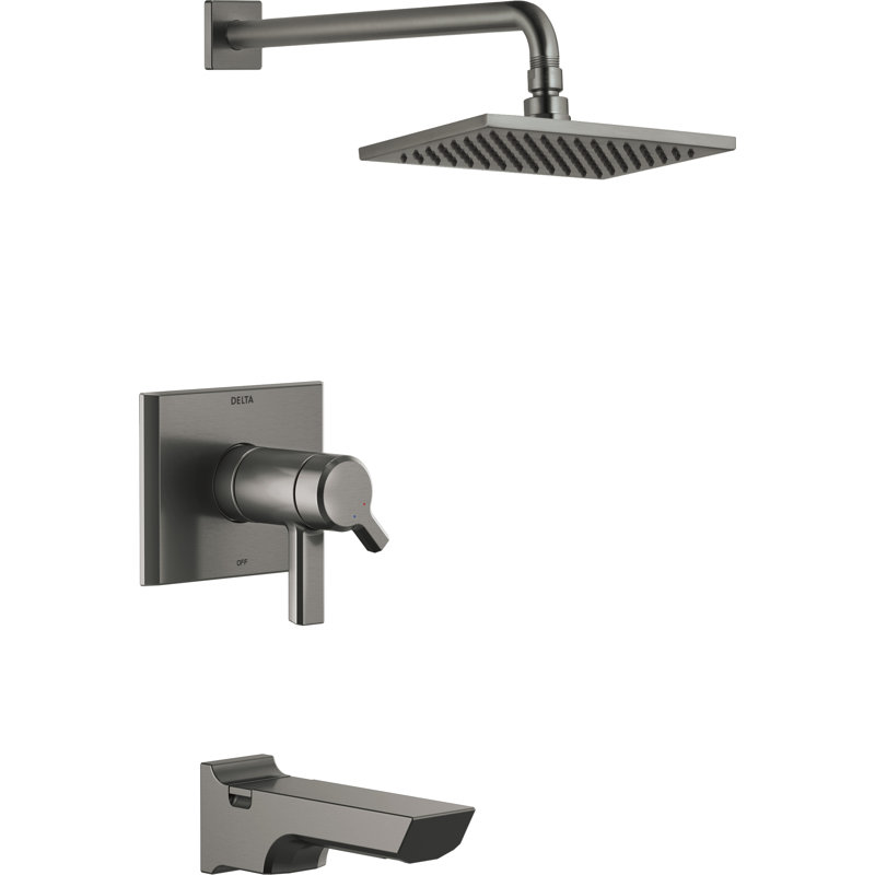 Pivotal® Tub and Shower Faucet, Lumicoat Black Stainless