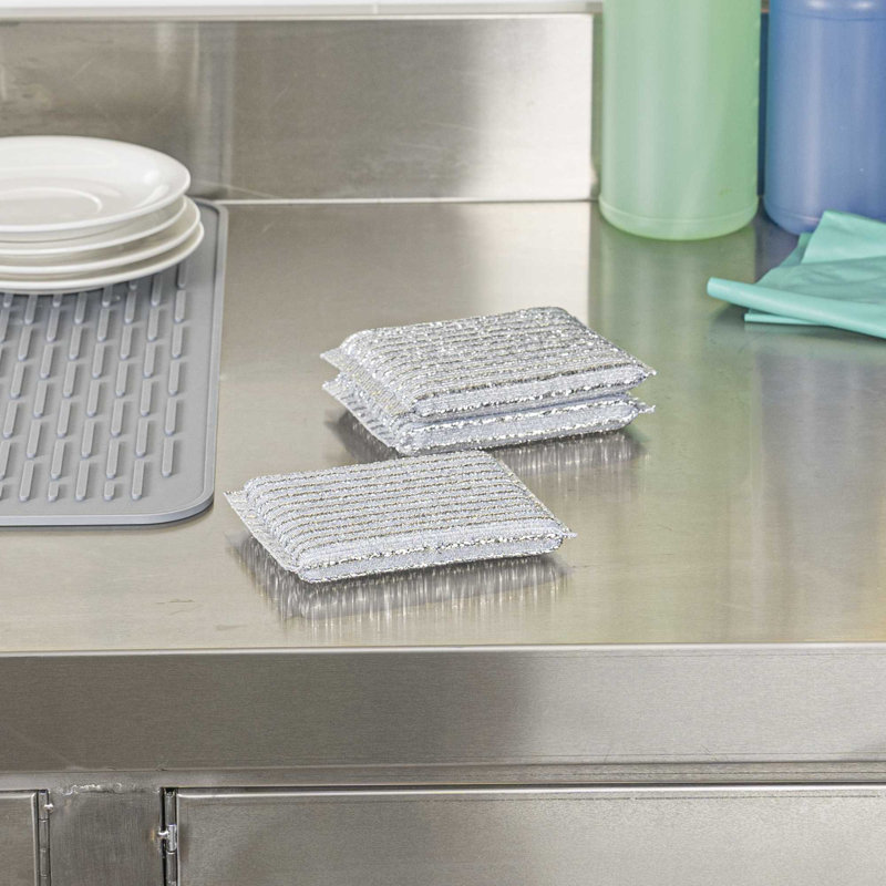Éponge de cuisine pour restaurant 3 pièces 4,9 po x 3,3 po