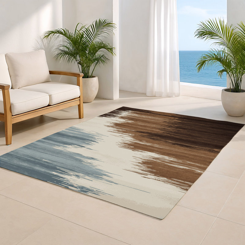 Watercolor Gray Indoor and Outdoor Area Rug, Rectangle 2' x 3'