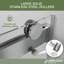 Porte de douche coulissante simple sans cadre de l 56 po à 60 po x H 76 po avec verre trempé épais de type SGCC, fermeture en douceur, film antidéflagrant, nickel brossé -88137687