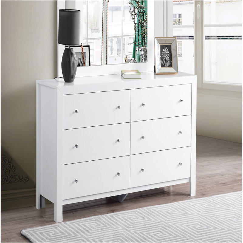 Commode transitionnelle élégante blanche