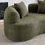 Causeuse incurvée à compression complète de 66,93 pouces d'épaisseur, tissu de velours en peluche, canapé compact sans assemblage pour petits espaces et appartements, capacité de 350 lb