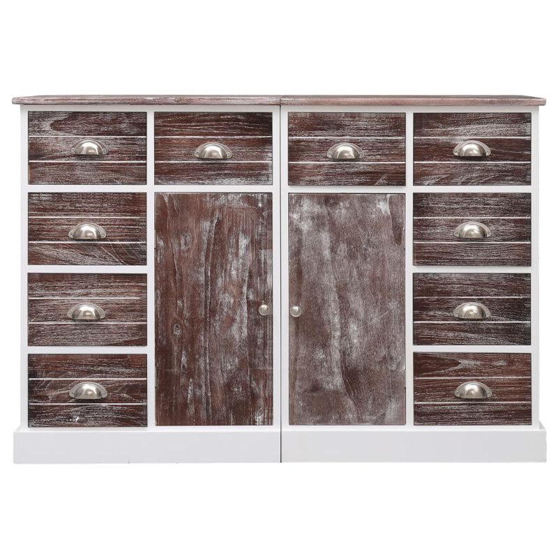 Gallman 113cm Sideboard, White/Brown